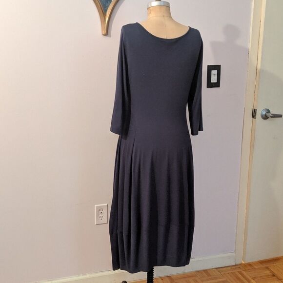 Eileen Fisher Navy Blue Knit dress - Picture 5 of 7